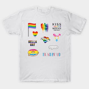 proud trans kid month awareness pack sticker T-Shirt